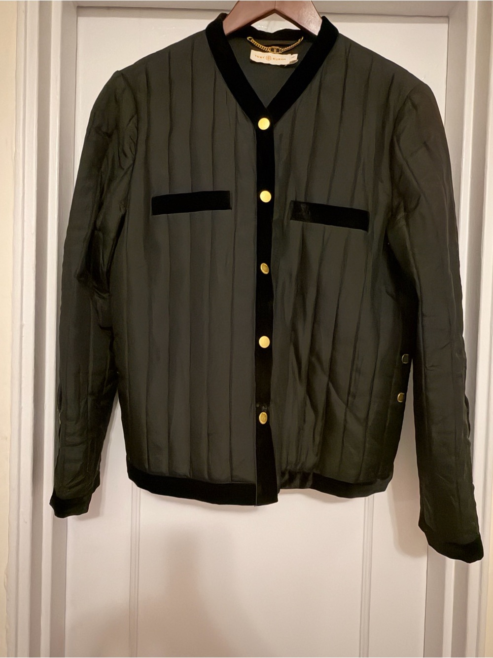 Tory Burch Silk Quilted Jacket Size S